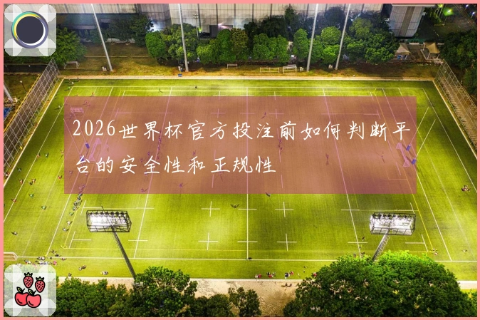 2026世界杯官方投注前如何判断平台的安全性和正规性